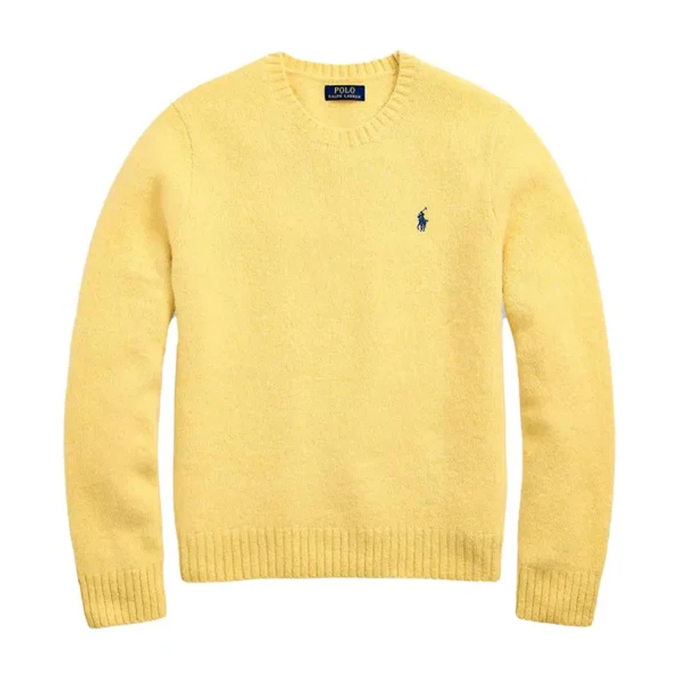 Polo Ralph Lauren Alpaca Crewneck Sweater Yellow Heren