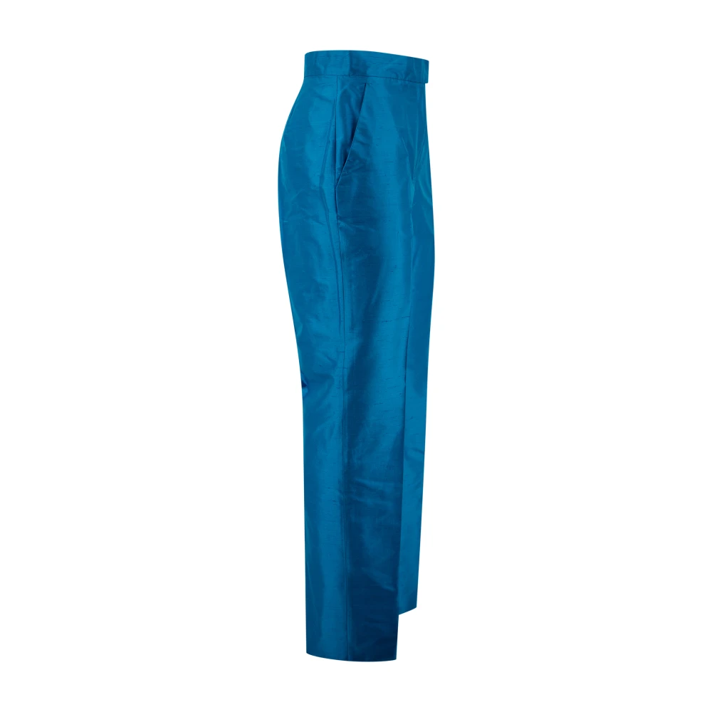 Max Mara Studio Slim-fit Trousers Blue Dames