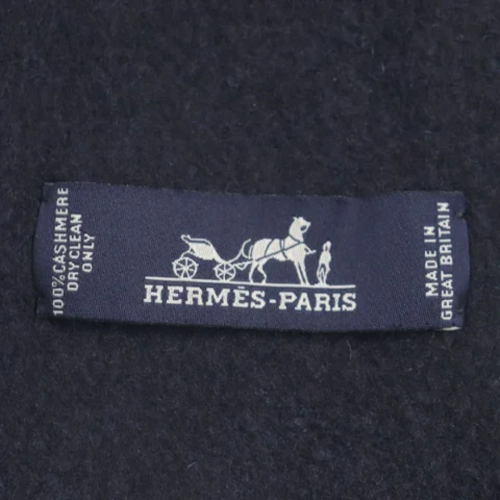 Hermès Vintage Pre-owned Cashmere scarves Blue Dames