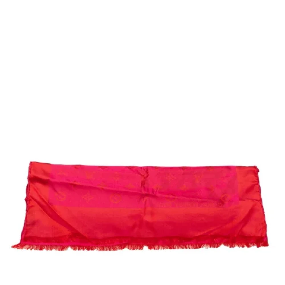 Louis Vuitton Vintage Pre-owned Silk scarves Red Dames