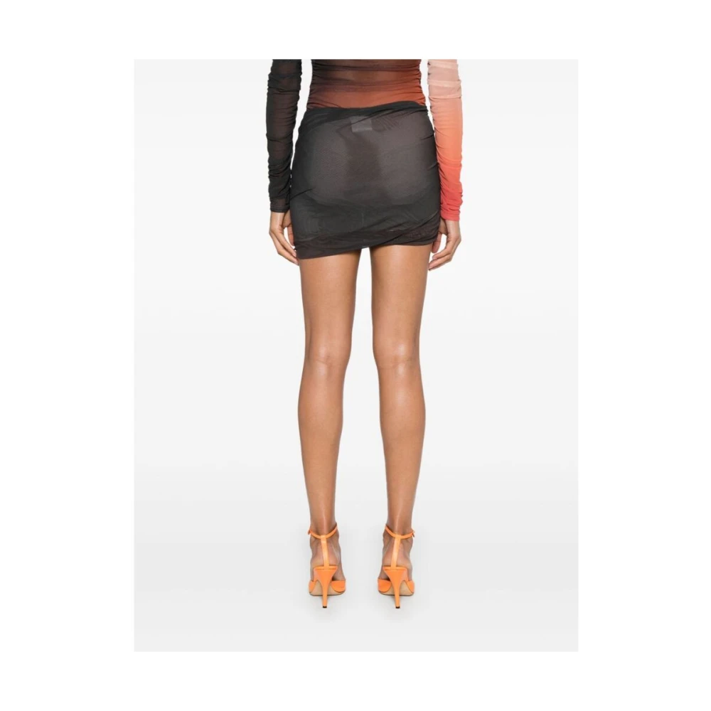 The Attico Gradiënt Mesh Rok Elastische Tailleband Multicolor Dames