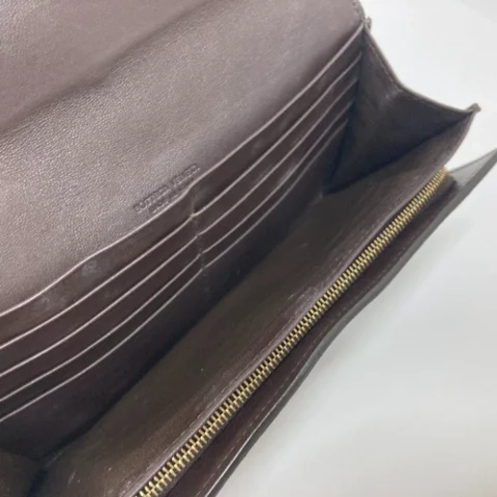 Bottega Veneta Vintage Pre-owned Leather wallets Brown Dames
