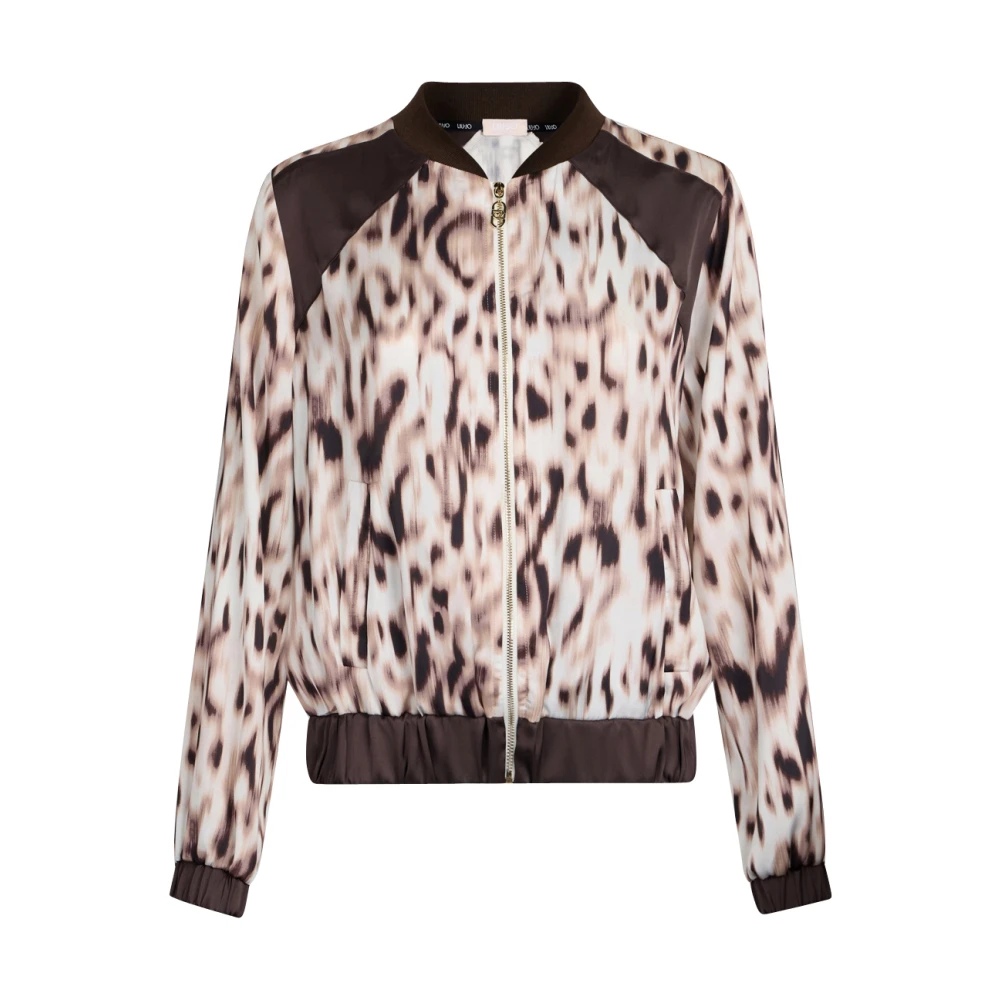 Liu Jo Damen Multicolor Animal Print Bomberjacke