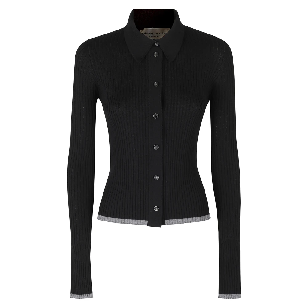 Roberto Collina Vrouw Zwart Truien & Vesten Dames, Xs, Cardigans