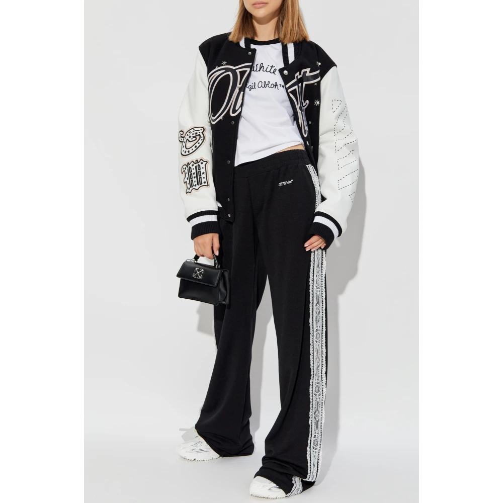 Off White Logo broek Black Dames