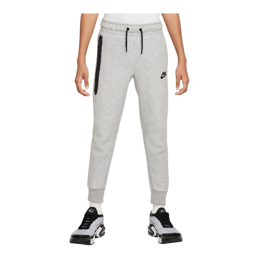 Nike Fleece Logo Tech Byxor Junior Gray, Pojke