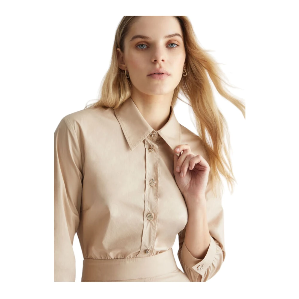 Liu Jo Elegante Lange Jurk Beige Dames