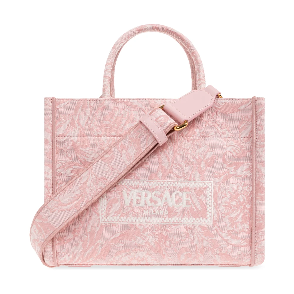 Versace Athena Barocco Jacquard Tote Tas Pink Dames