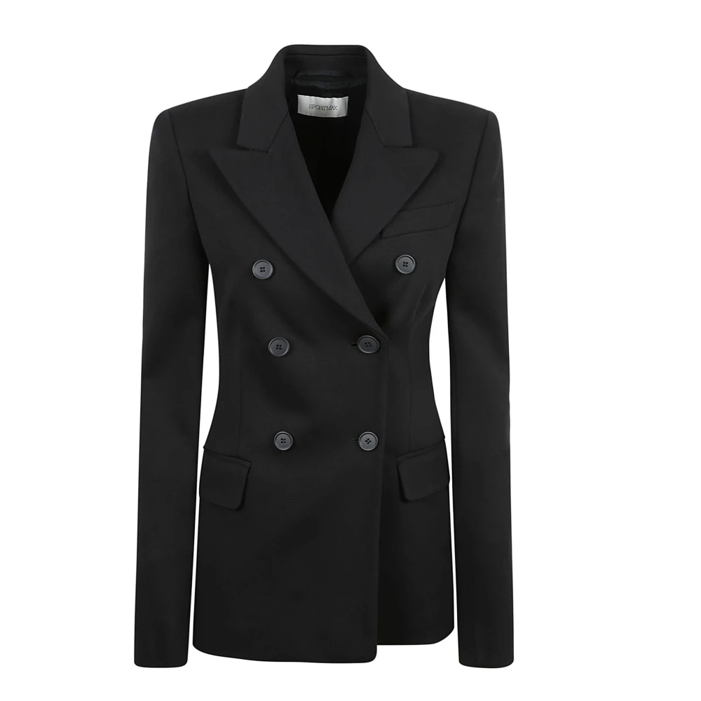 SPORTMAX Zwarte Jassen Sestri Black Dames