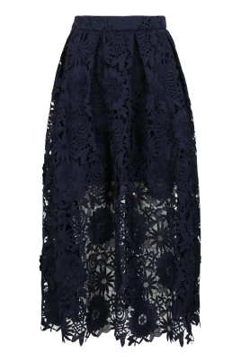 3D Lace Midi Skirt
