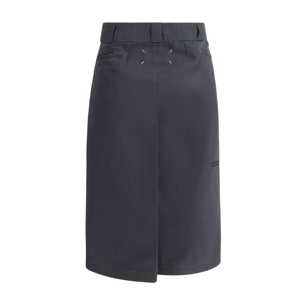 Maison Margiela Rok met rits en plooien Gray Dames