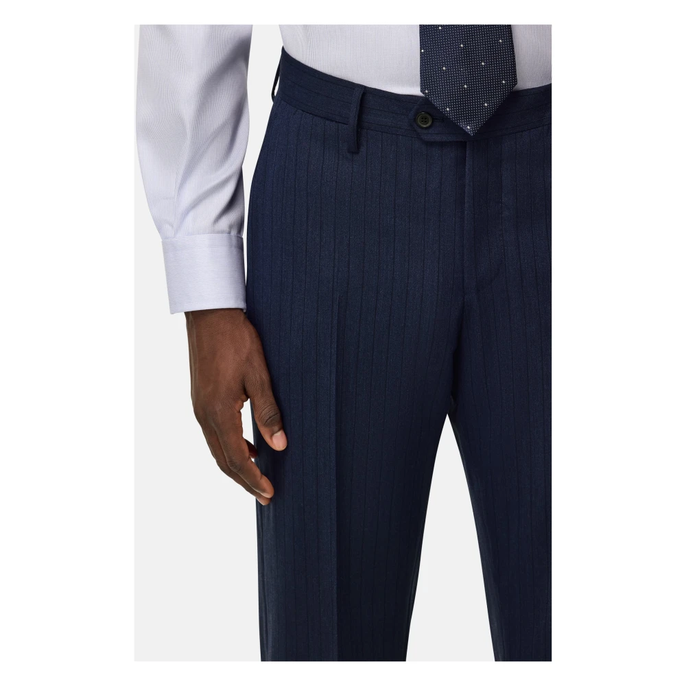 Boggi Milano Pakjes in zuivere wol met pinstripe Blue Heren