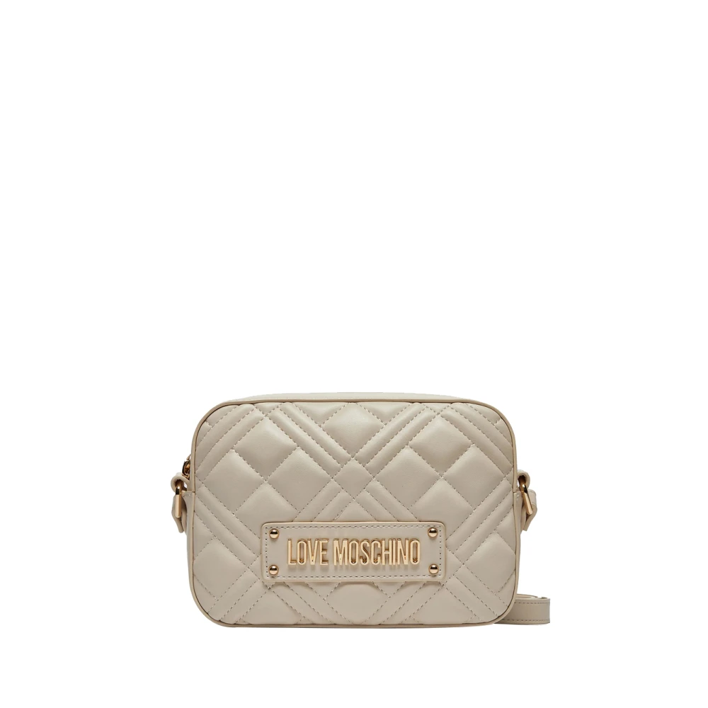 Moschino Ivoor Schoudertas Trendy Elegant Beige Dames