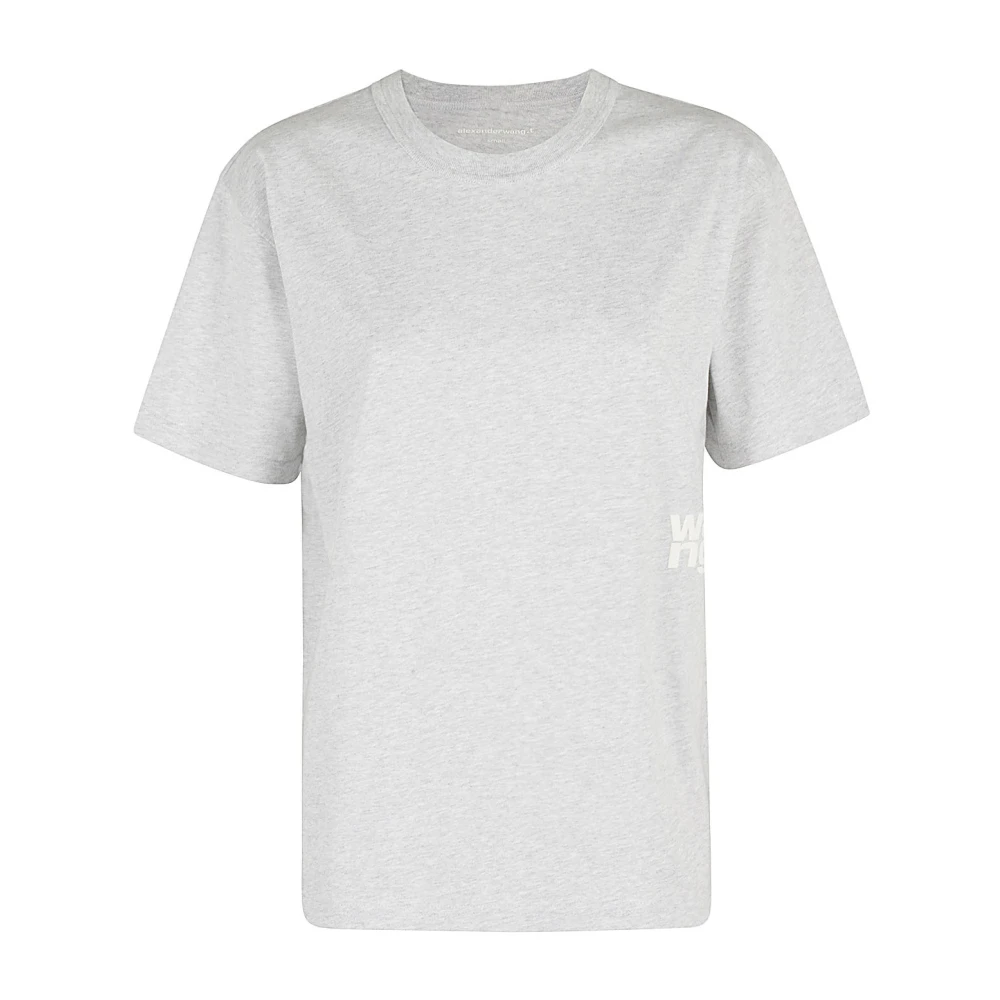 T by Alexander Wang Logo Puff Stijlvolle Top Gray Dames