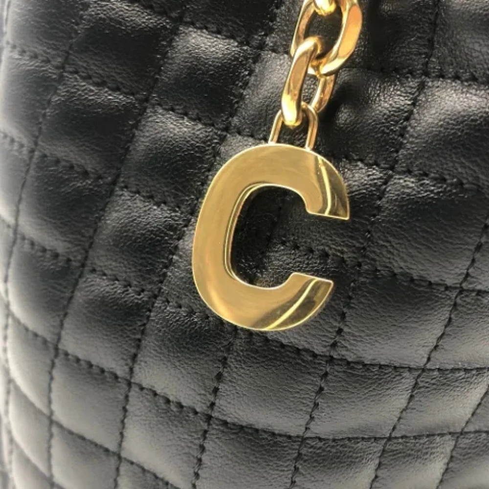 Celine Vintage Pre-owned Leather shoulder-bags Black Dames