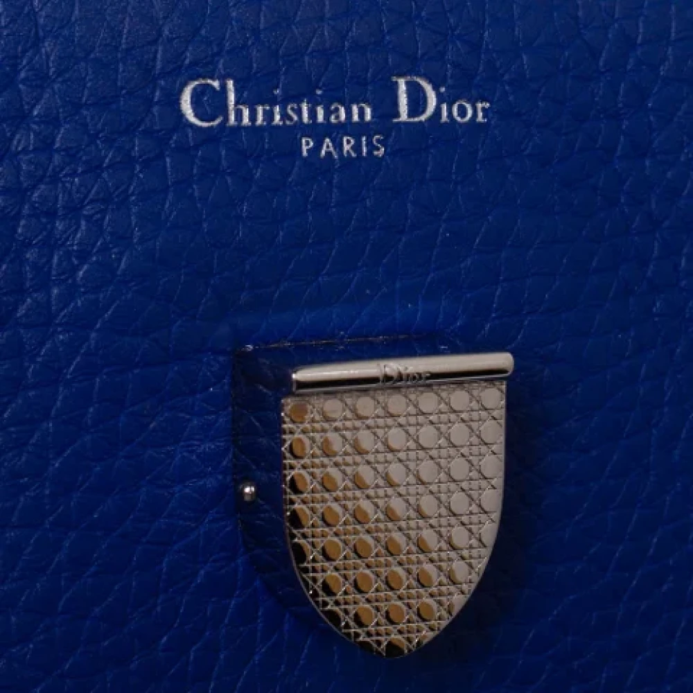 Dior Vintage Pre-owned Leather totes Blue Dames