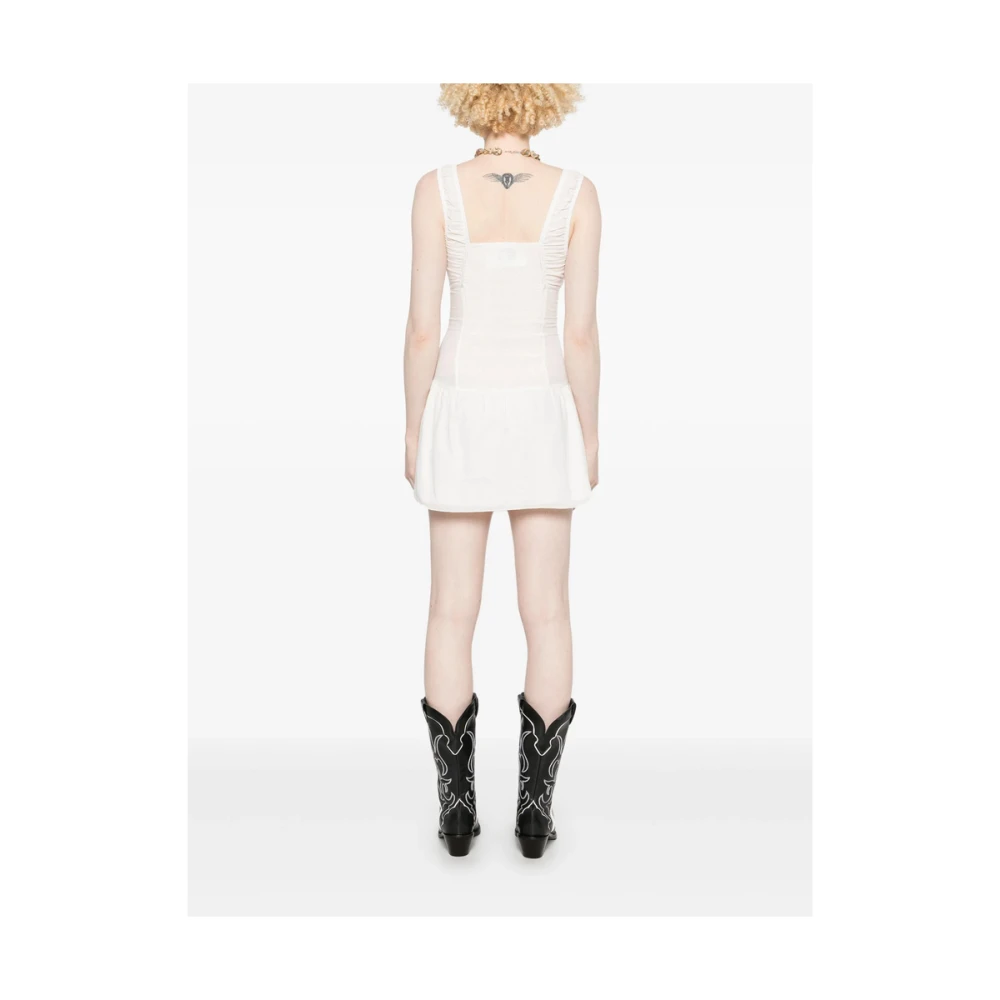 Frankies Bikinis Witte Mouwloze Jurk met Vierkante Hals White Dames