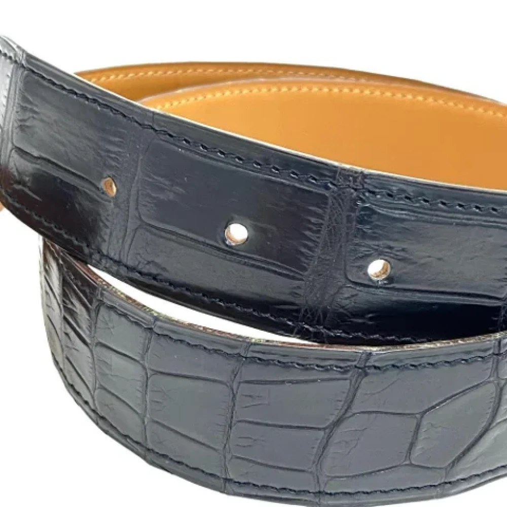 Hermès Vintage Pre-owned Leather belts Black Heren