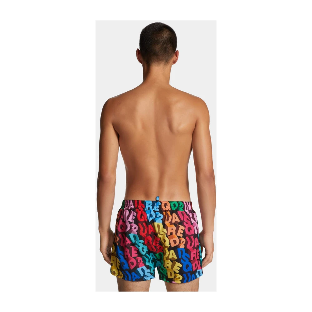 Dsquared2 Kleurrijke zwembroek met 3D-logo print Multicolor Heren