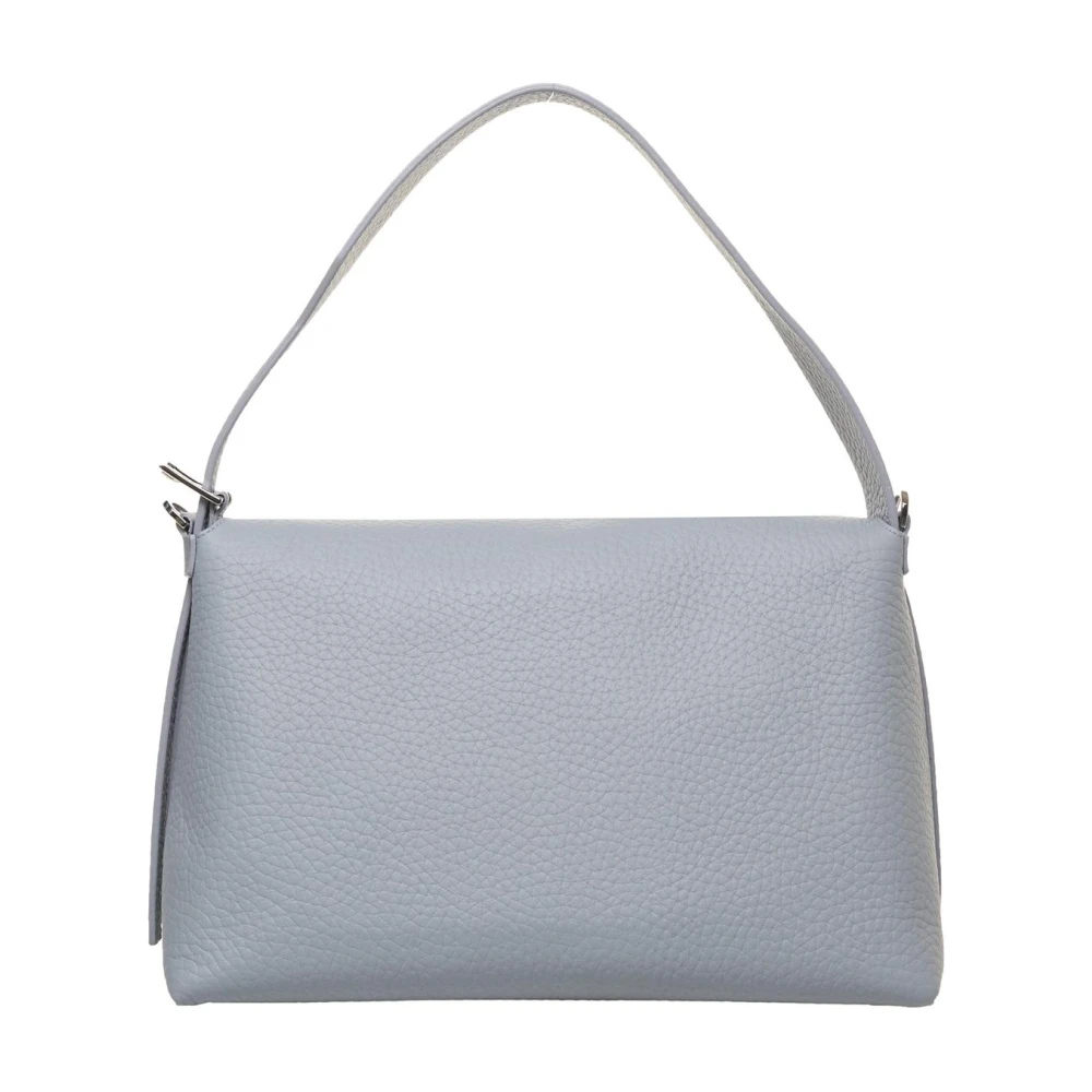 Orciani Blauwe leren schoudertas chique ontwerp Blue Dames