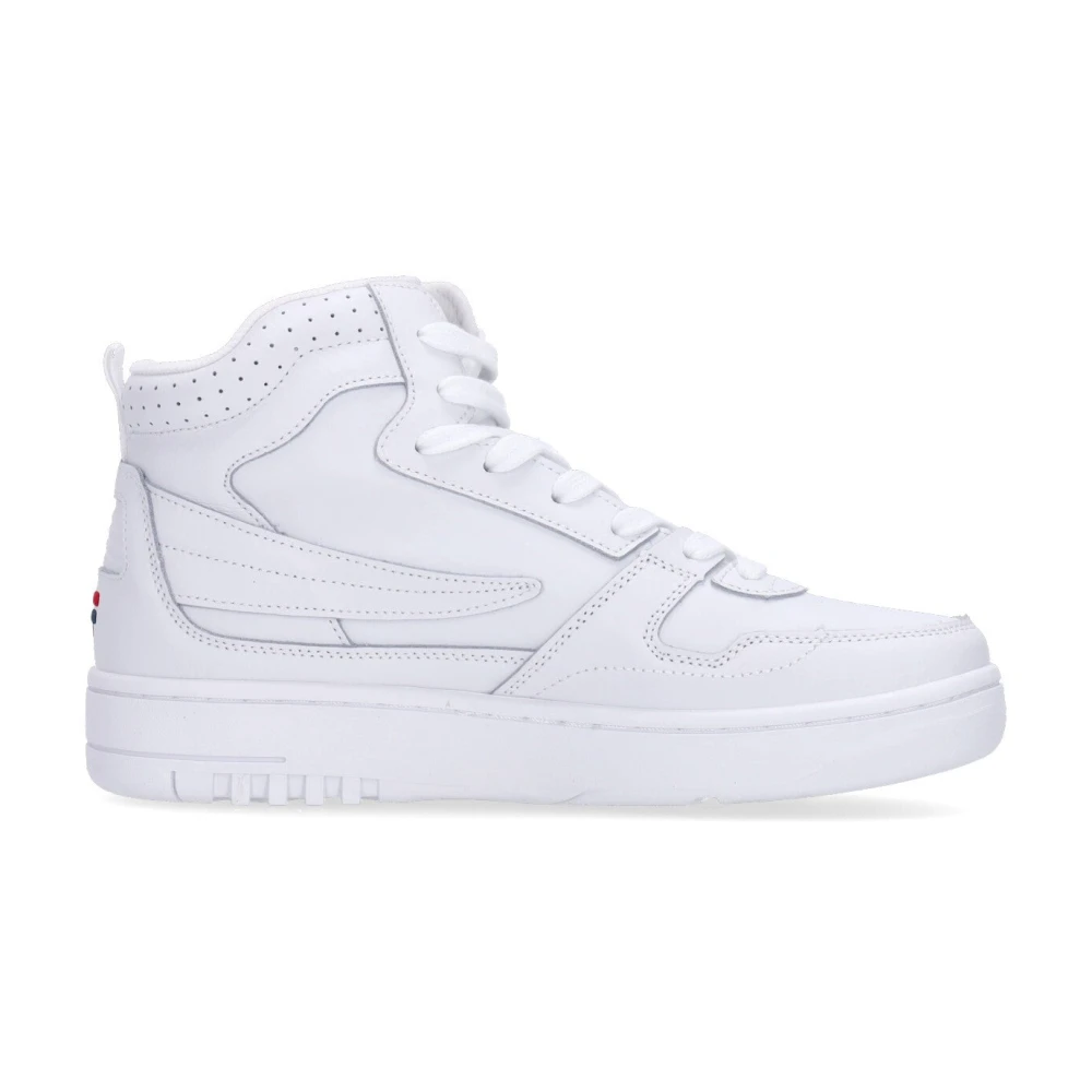 Fila Men's White Sneakers, 8 Uk, High-Top Sneaker Lace-Up Closure