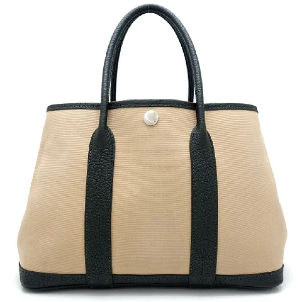 Hermès Vintage Pre-owned Canvas handbags Beige Dames