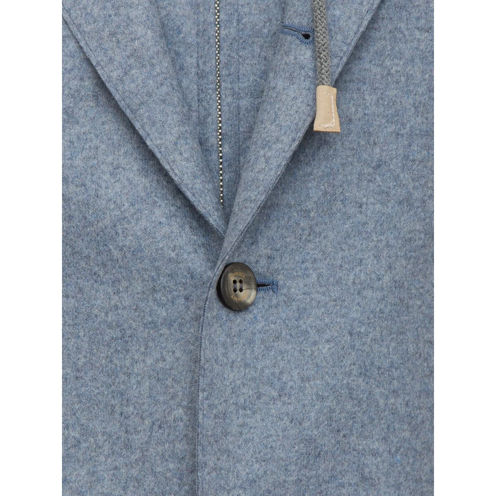 Eleventy Blauwe Single Breasted Jas Blue Heren