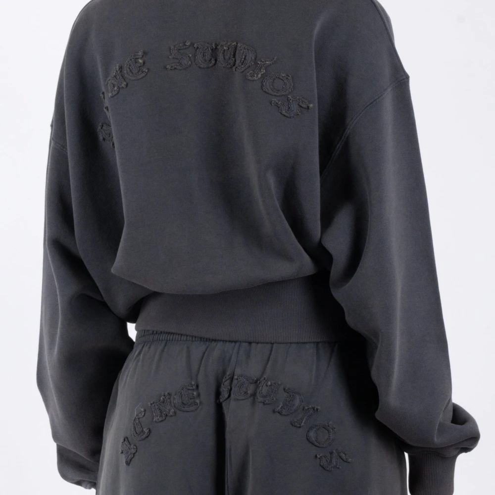 Acne Studios Oceaanblauwe Katoenen Sweatshirt Ai0157 Blue Dames