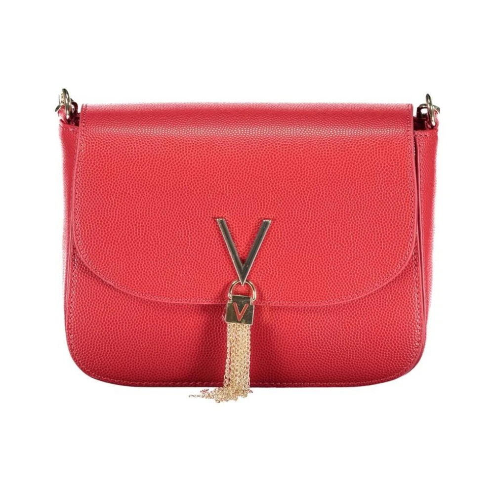 Valentino , Cross Body Bags, Female, Red, One Size, Mini Crossbody Bag Pebbled Leather