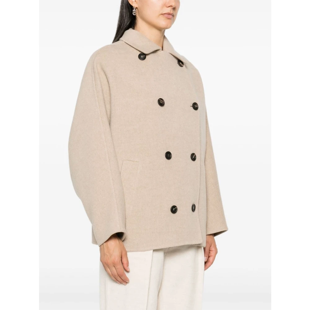 BRUNELLO CUCINELLI Beige Jassen & Mantels voor Vrouwen Beige Dames