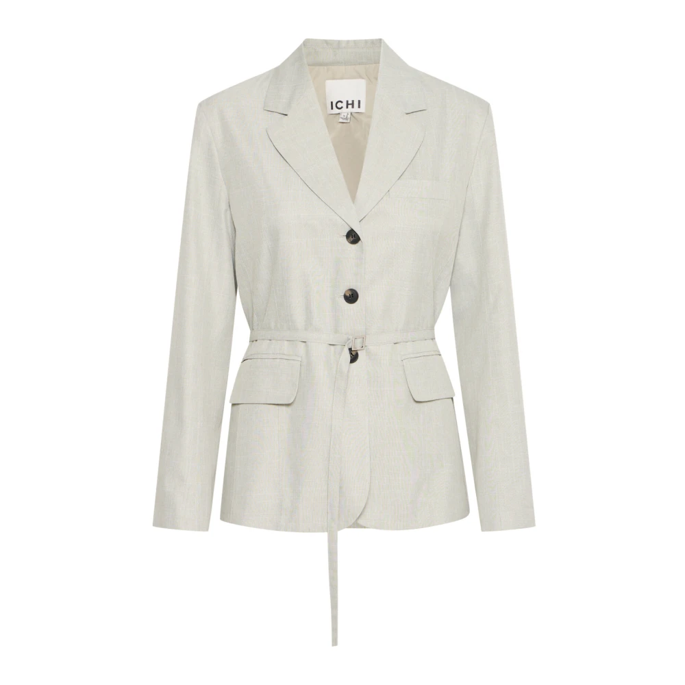 ICHI Elegant Blazer London Fog Melange Beige, Dam