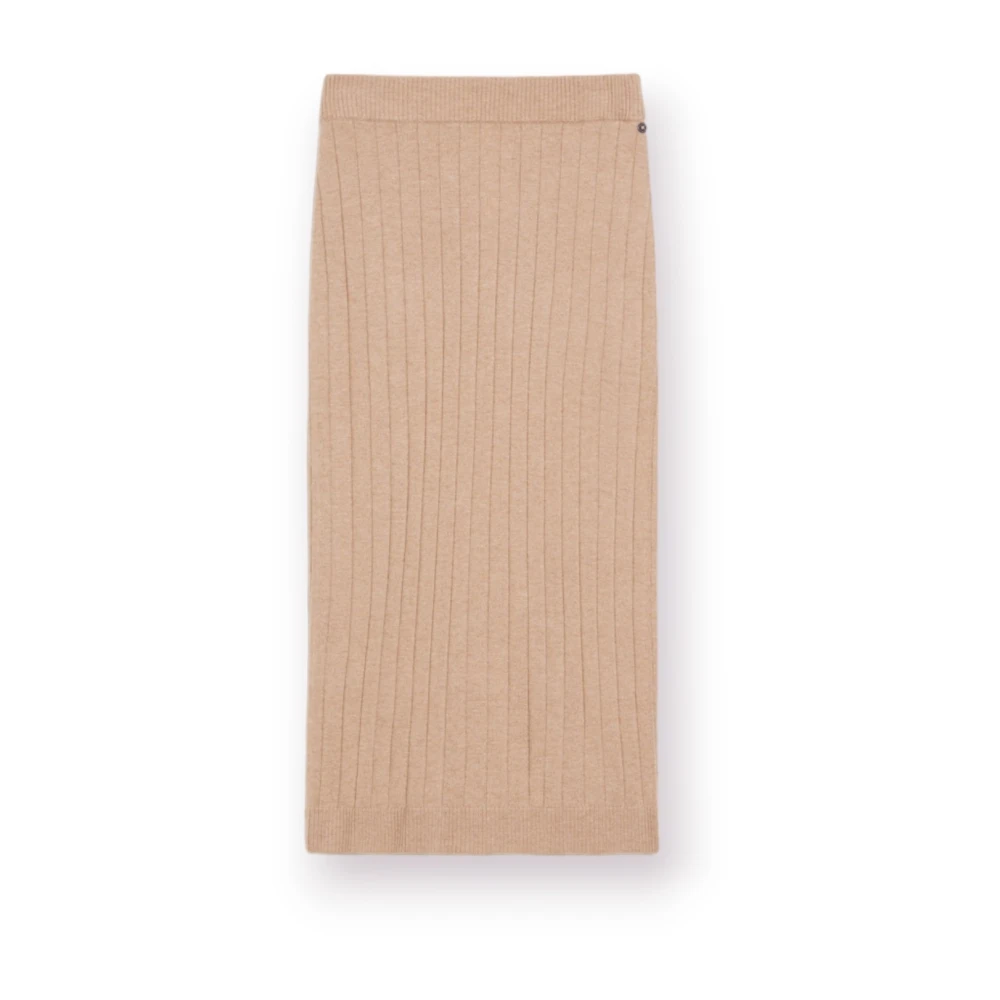 Pennyblack Gebreide Rok Zwart Label Beige Dames