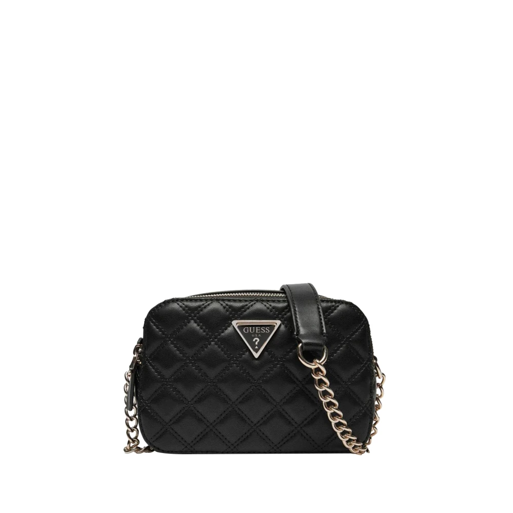 Guess Zwarte schoudertas met gouden details Black Dames
