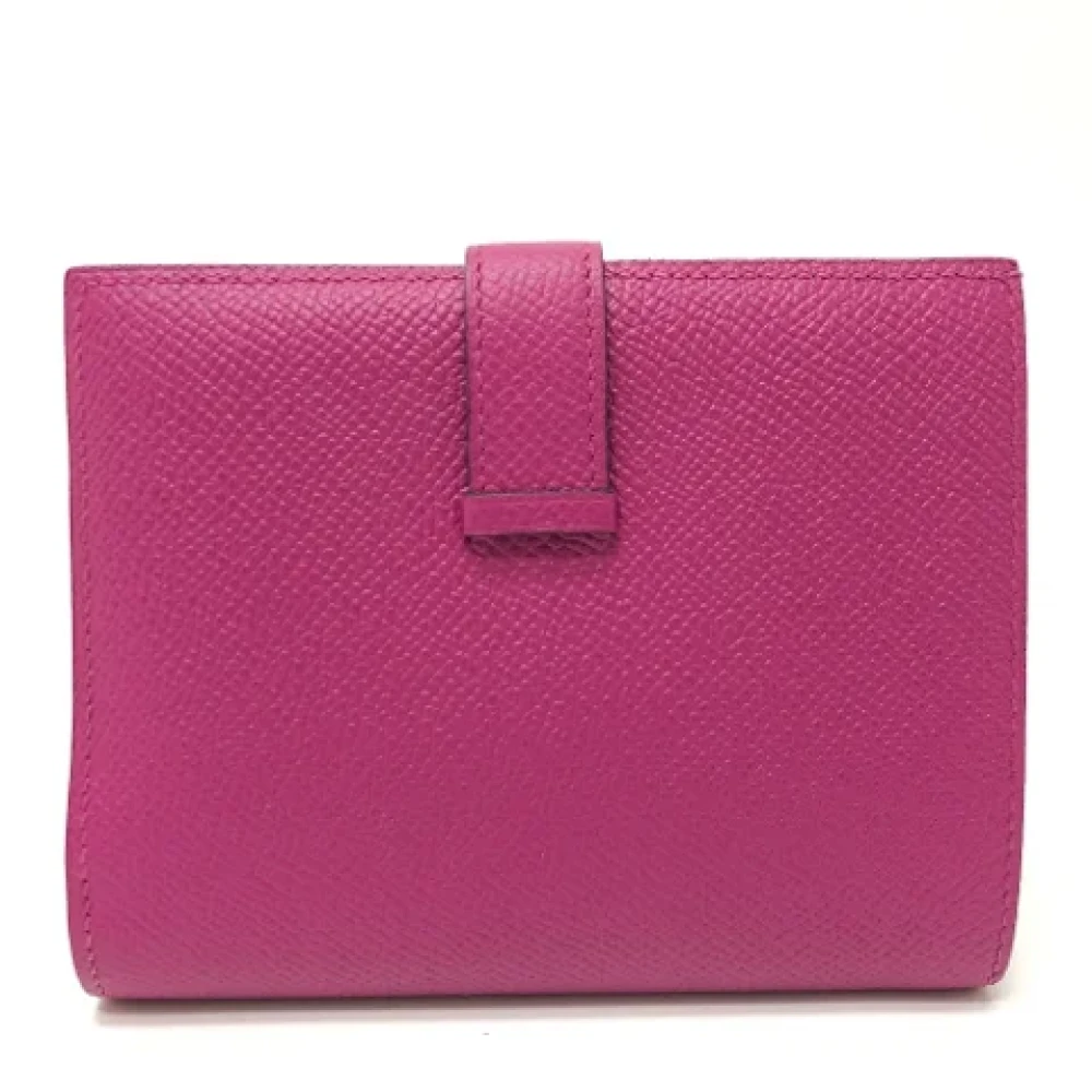 Hermès Vintage Pre-owned Leather wallets Purple Dames