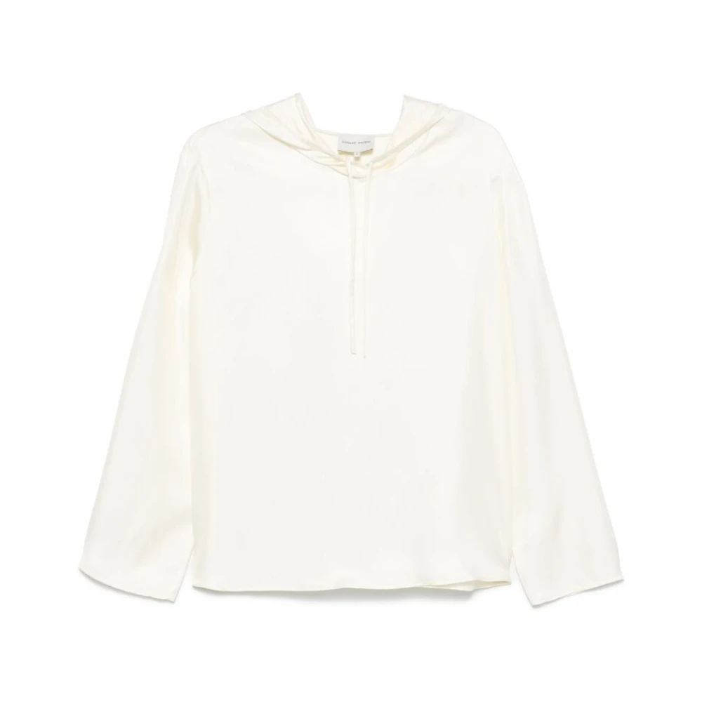 Loulou Studio Beige Hoodie Lange Mouwen White Dames