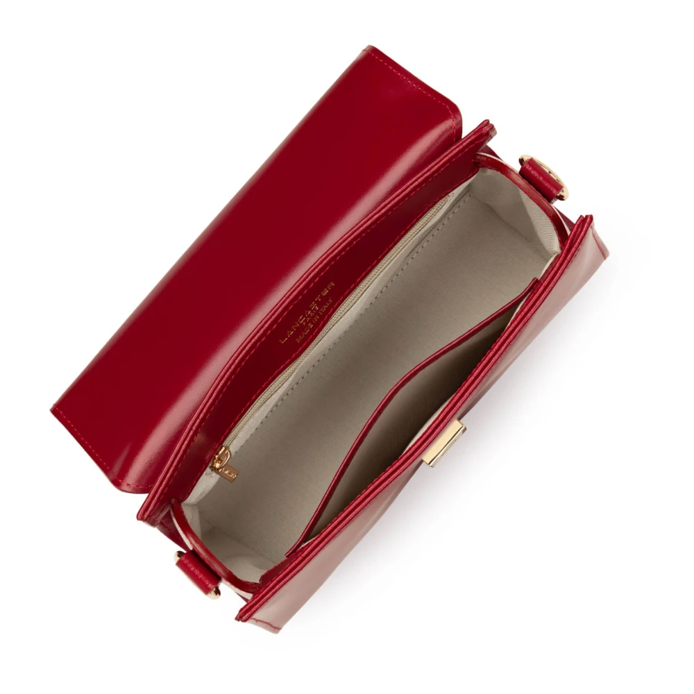 Lancaster Rode Flap Tas met Metalen Sluiting Red Dames