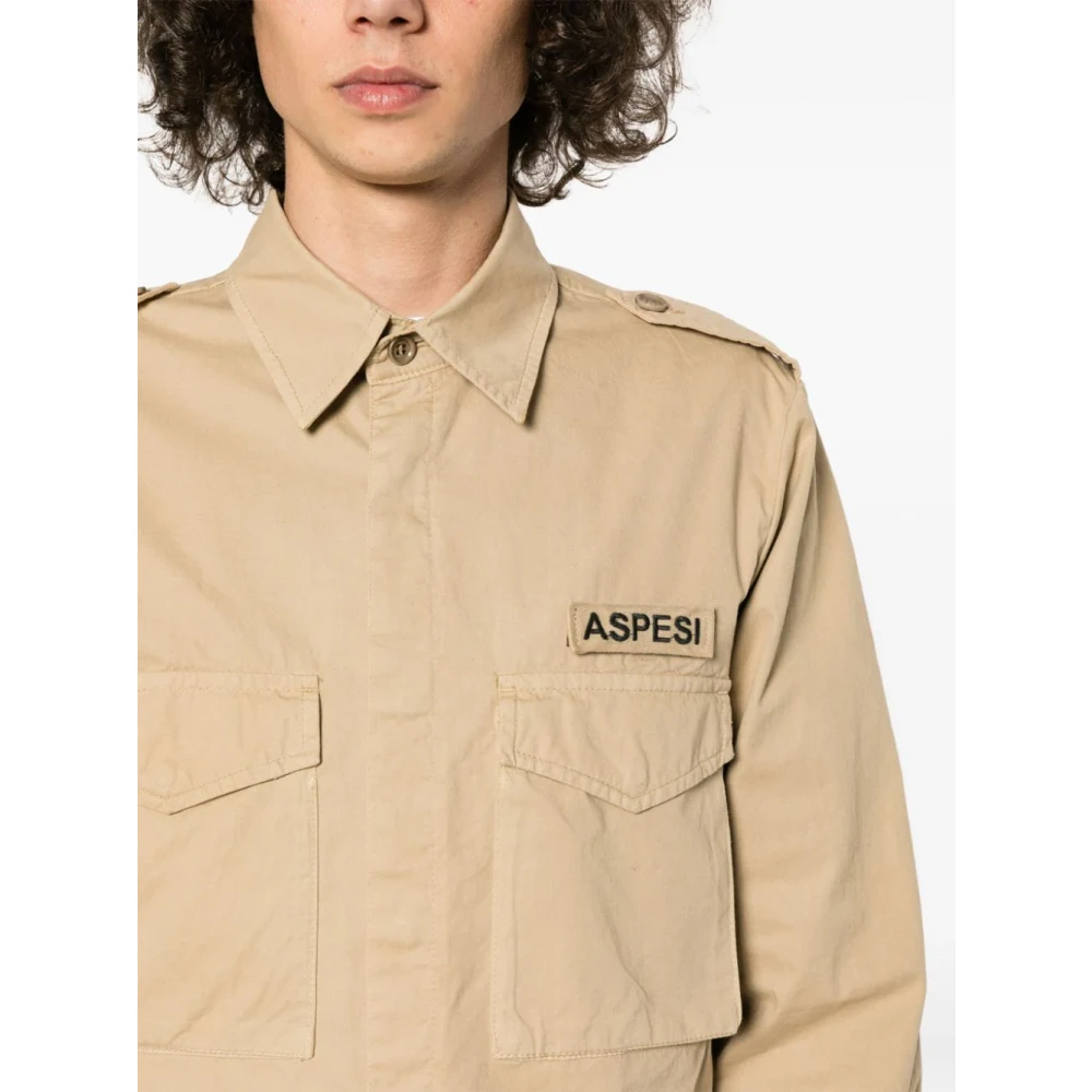 Aspesi Field Shirt Sand Beige Heren