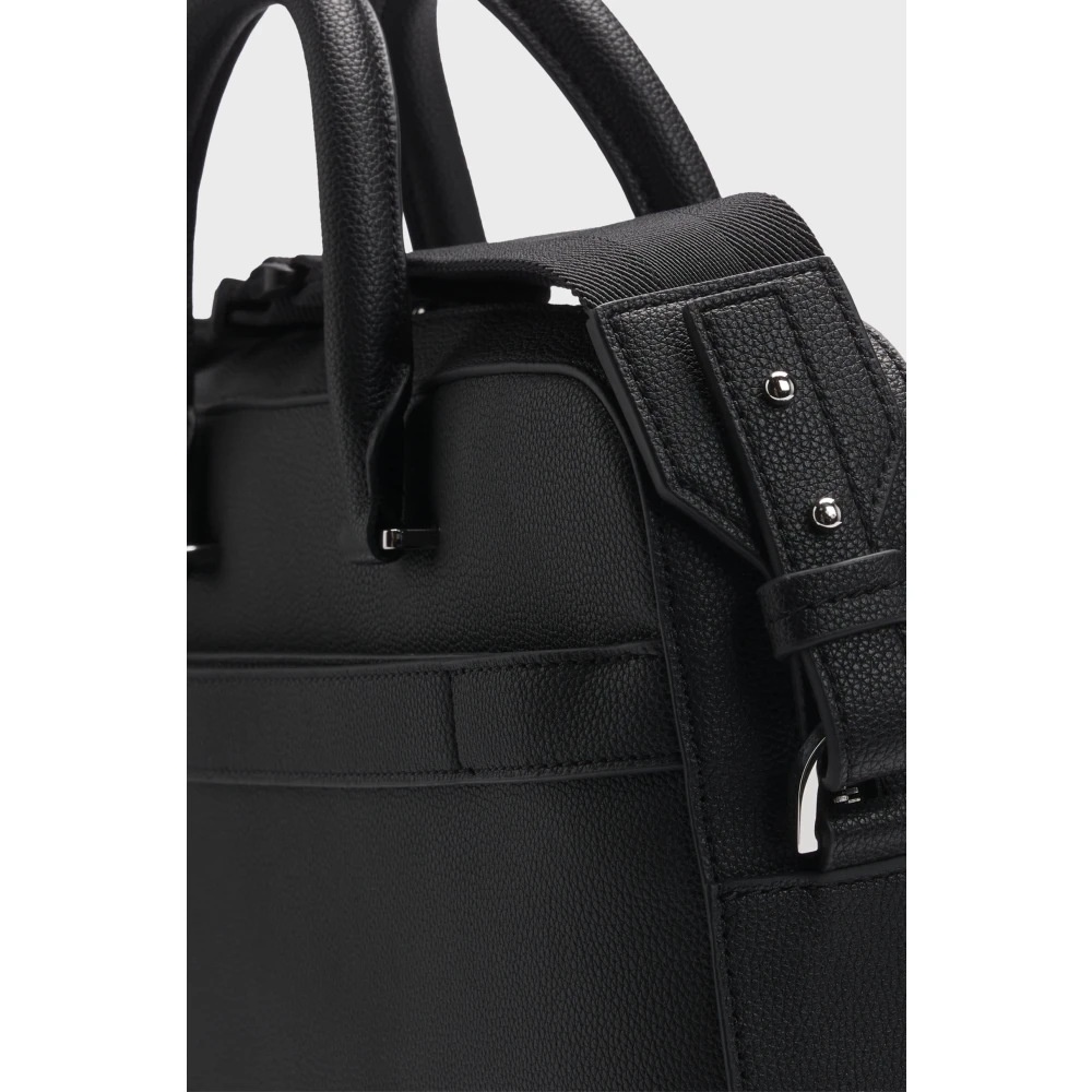 Hugo Boss Zwarte Documententas met Dubbele Rits Black Heren