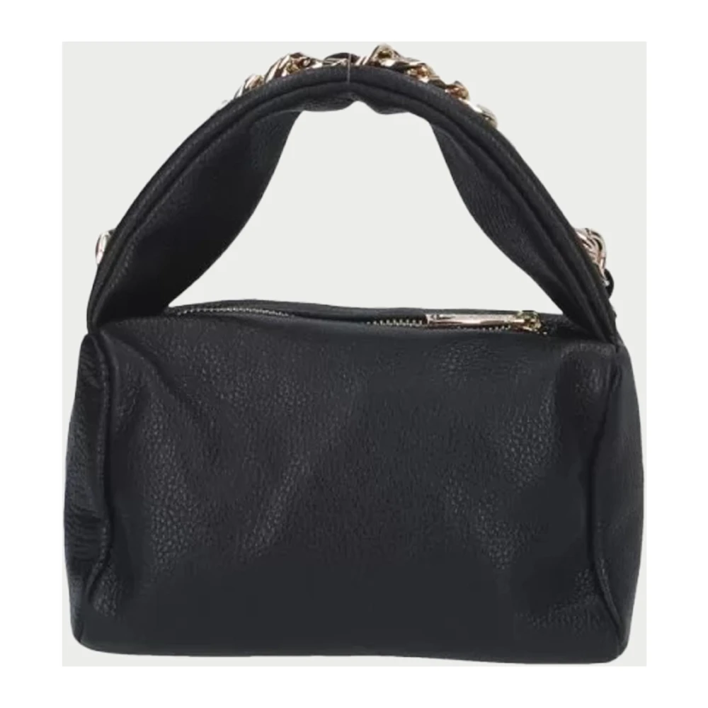 John Richmond Zwarte Stoffen Ketting Handvat Rits Tas Black Dames