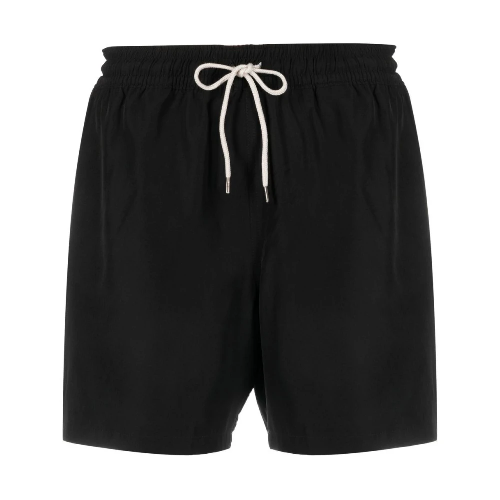 Polo Ralph Lauren Men's Black Sea Clothing With Logo Patch - Beachwear - M - Swimwear