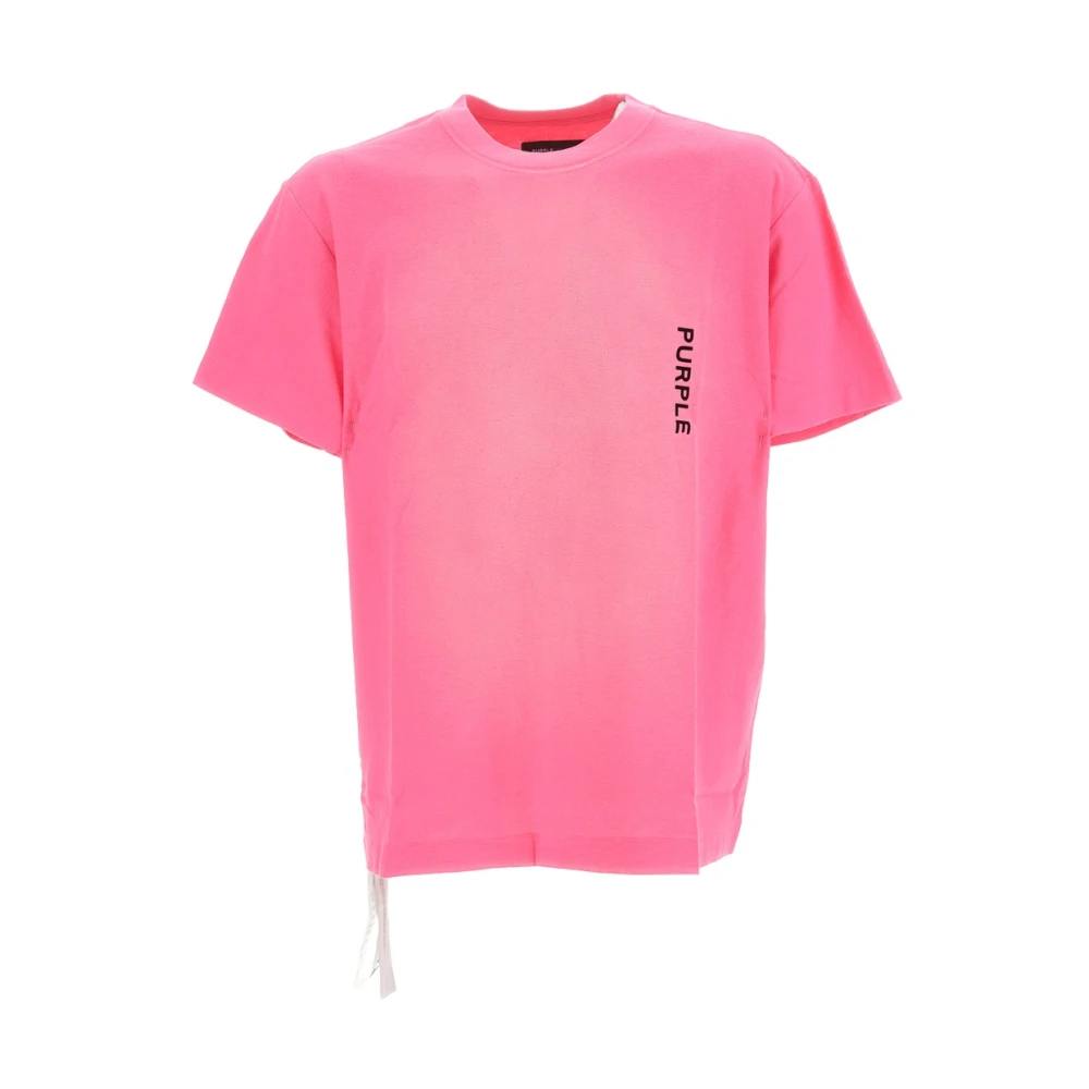 Purple Brand Neonroze Gestructureerd Jersey T-shirt Pink Heren