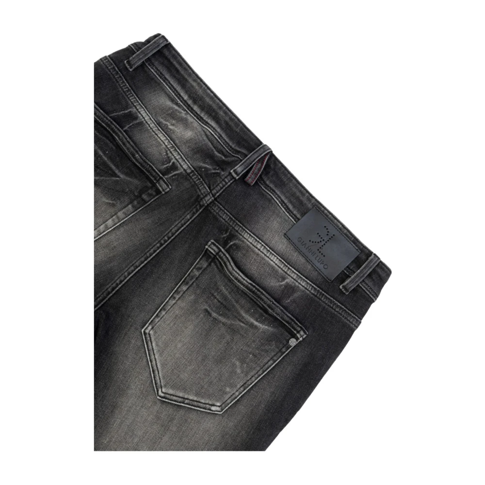 Gianni Lupo Zwarte Jeans voor Mannen Black Heren