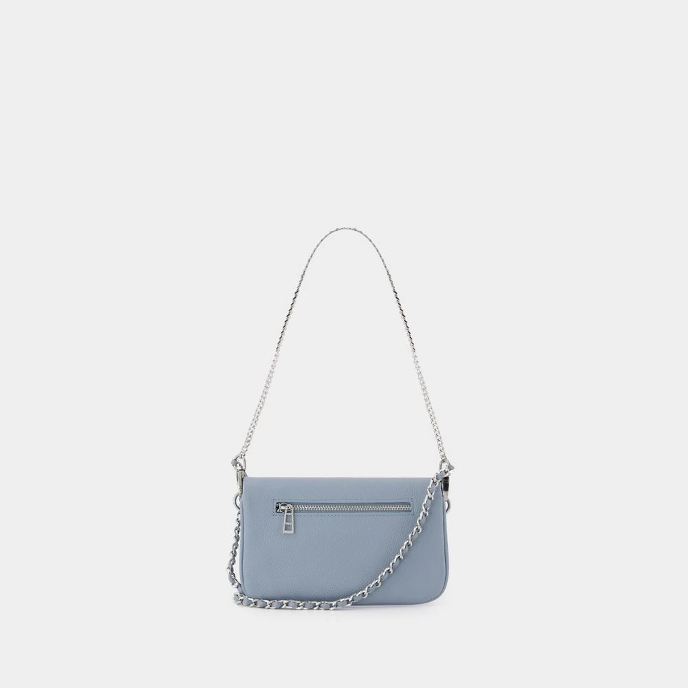 Zadig & Voltaire Blauwe Leren Crossbody Tas met Ketting Blue Dames