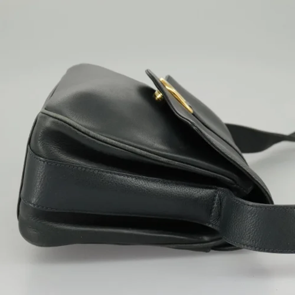 Gucci Vintage Pre-owned Leather shoulder-bags Blue Dames