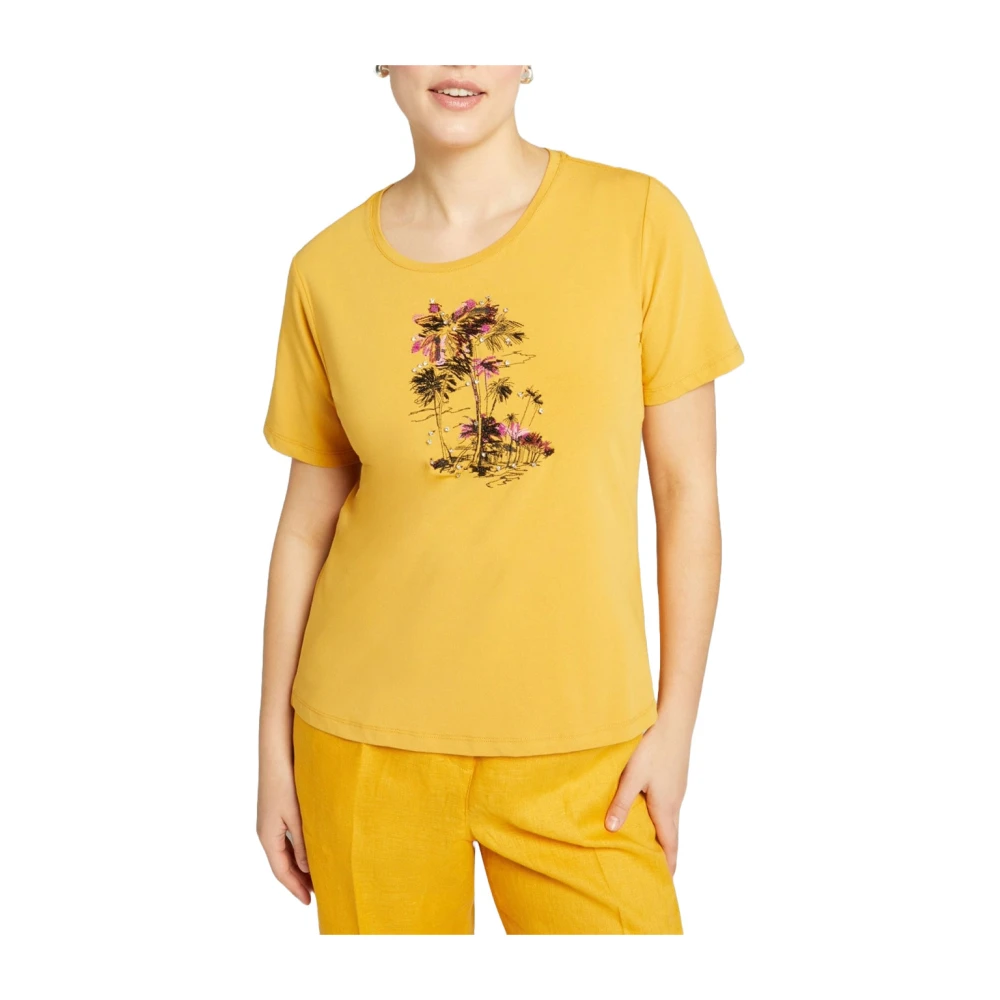 Elena Mirò Stijlvolle T-shirts en Polos Yellow Dames