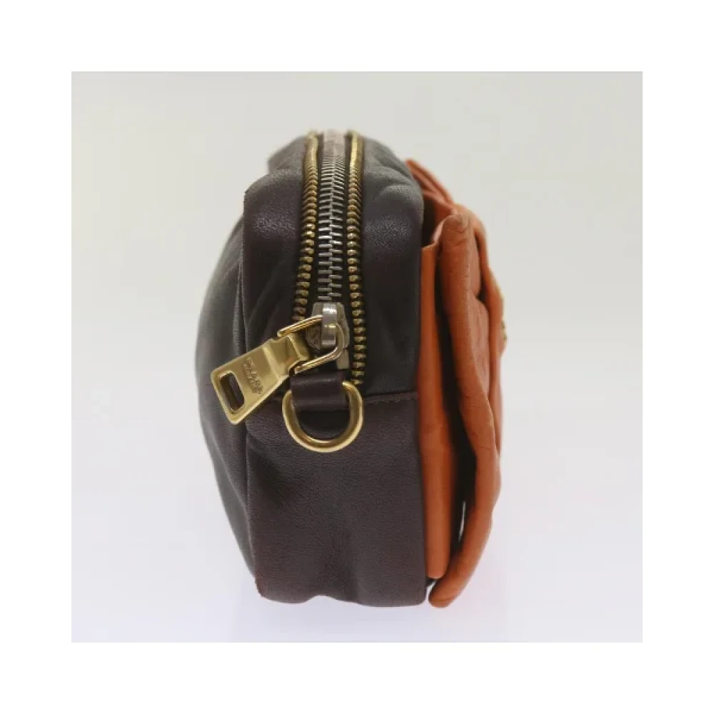 Prada Vintage Pre-owned Leather prada-bags Orange Dames
