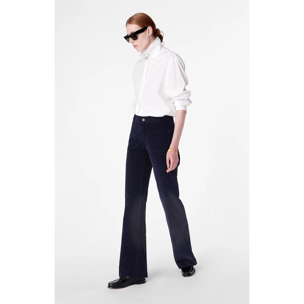 Vanessa Bruno Wide Trousers Blue Dames