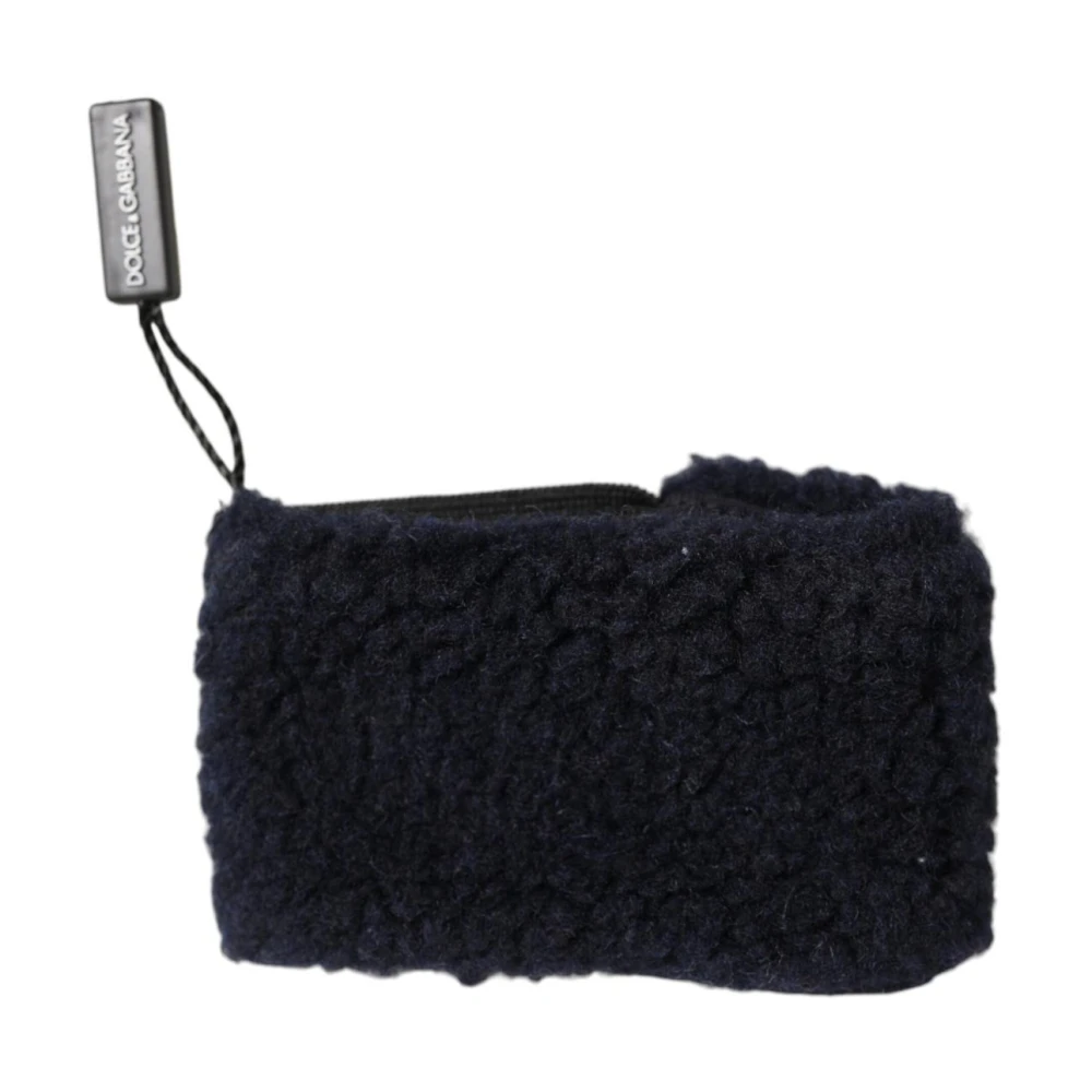 Dolce & Gabbana Black Wool Knitted Sweatbands Men Wristband - Image 2