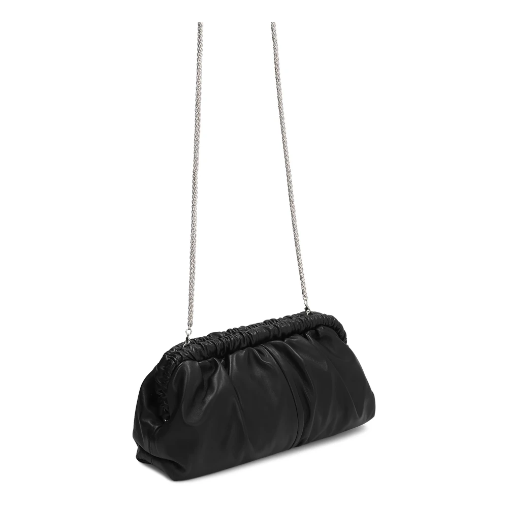 Kazar Zwarte leren handtas met zacht volume-effect Black Dames