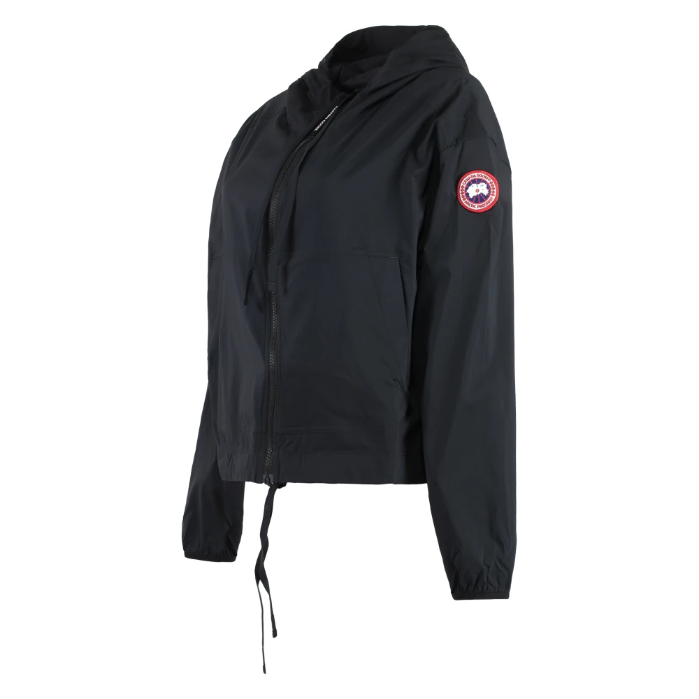 Canada Goose Capuchon windjack met logopatch Black Dames